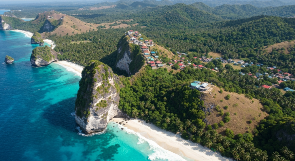 Sumba Island Indonesia aerial view - tropical paradise destination