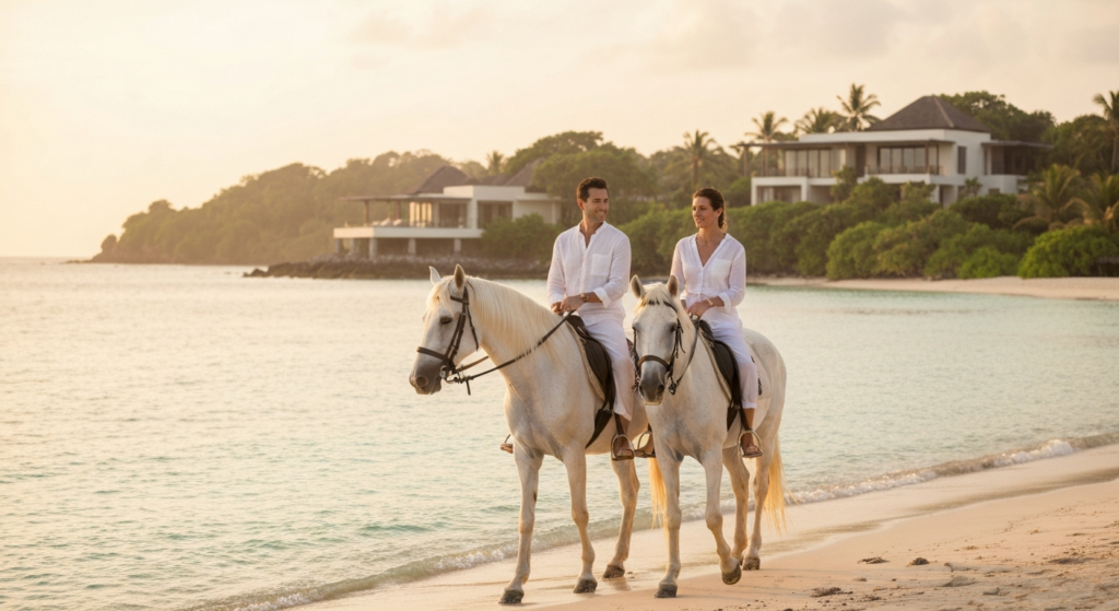Luxury horse riding experience in Sumba Island private beach