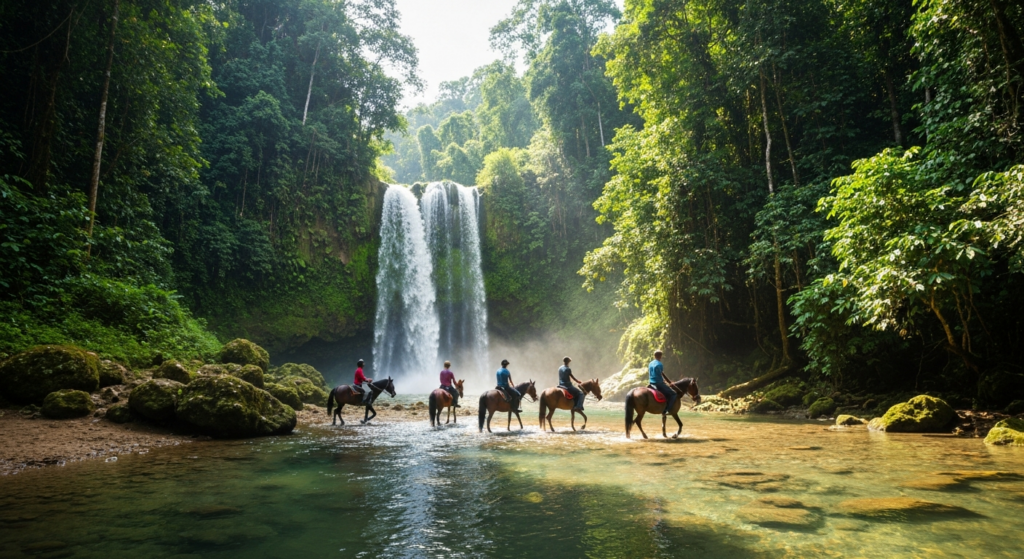 Waterfall horse trek Sumba Island